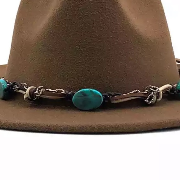 RESTOCKING🎉Boho Chic Turquoise Stone Rancher Hat - Picture 2 of 3
